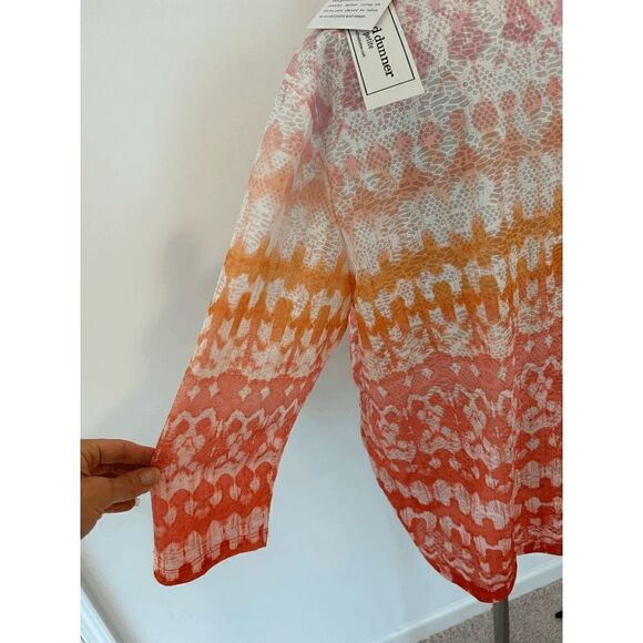 ALFRED DUNNER Women's Tiki Time Textured Ombre Ikat Print Top - Picture 8 of 8